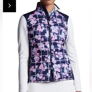 Peter Millar Women's Merge Hybrid Water Resistant Golf Jacket Size Small Navy